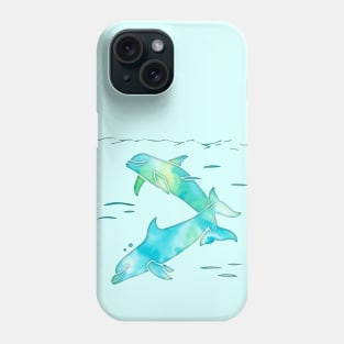 Aqua Sea Dolphins Phone Case