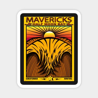 MAVERICKS HALF MOON BAY SURFING Magnet