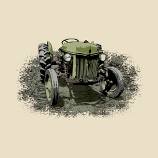 Rustic Farming Green Vintage Farm Tractor T-Shirt