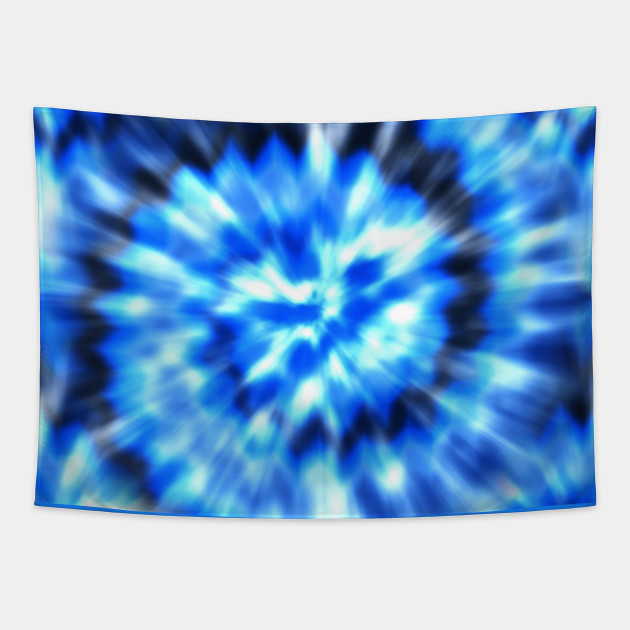 Tie Dye Psychedelic Blue Tie Dye Pattern Tapestry TeePublic