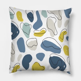 Ocean Solid Color Pebbles Pillow