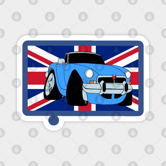 MGB Union Jack Blue Magnet by Blaze_Belushi