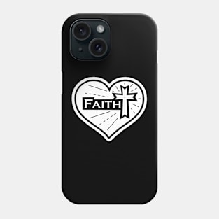 Faith Cross Heart, Christian Symbols, Faith, Jesus Phone Case