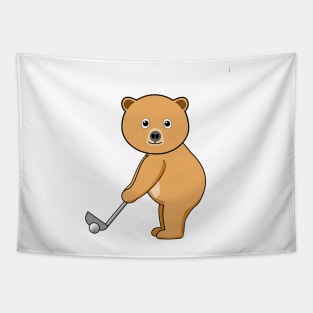 Bear and Golf Tapestry