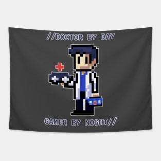 DOCTOR BY DAY GAMER BY NIGHT Tapestry