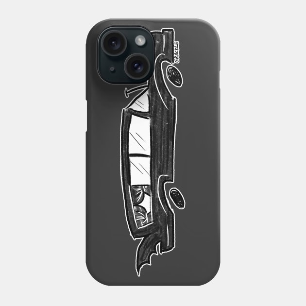 Retro Hearse Phone Case by Jan Grackle