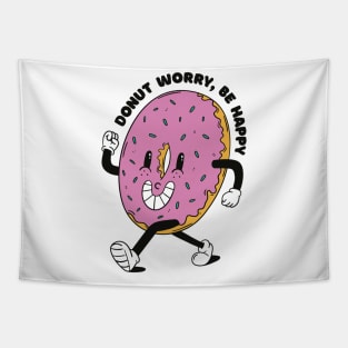 Donut Worry Be Happy Tapestry