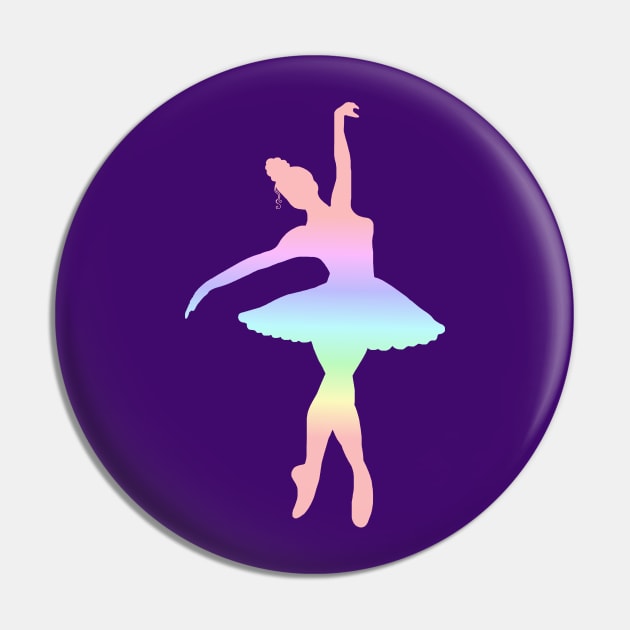 Pastel Ballet Dancer Pin by Art by Deborah Camp