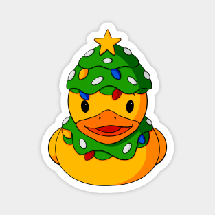 Christmas Tree Costume Rubber Duck Magnet