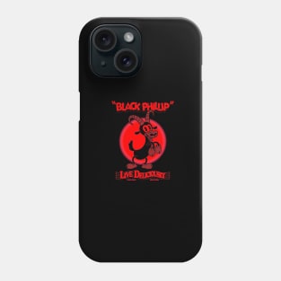 Black Phillip - Live Deliciously - Vintage Cartoophilin Goat RED Phone Case