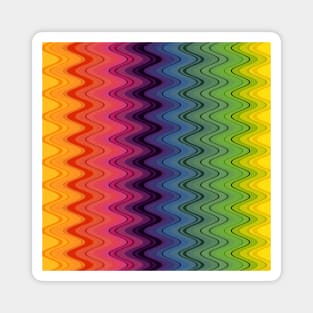 Rainbow waves pattern vertical Magnet