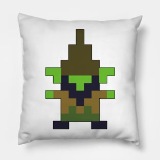 Goblin Gnome in Pixel Art Pillow