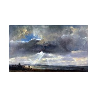 Johan Christian Dahl Clouds and Sunbeams Over the Windberg near Dresden T-Shirt