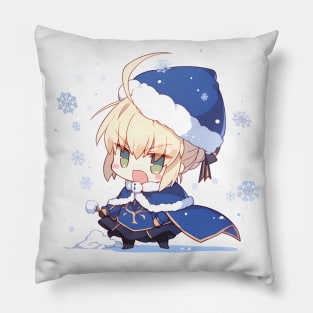 blue saber padoru Pillow