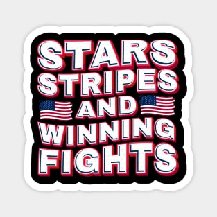 Stars Stripes and Winning Fights .aldz Magnet