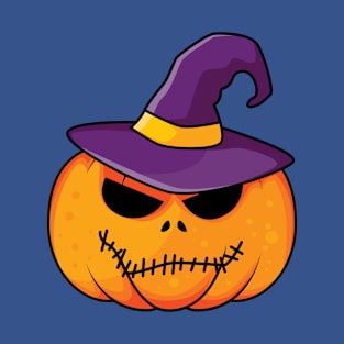 Pumpkin With Witch Hat T-Shirt