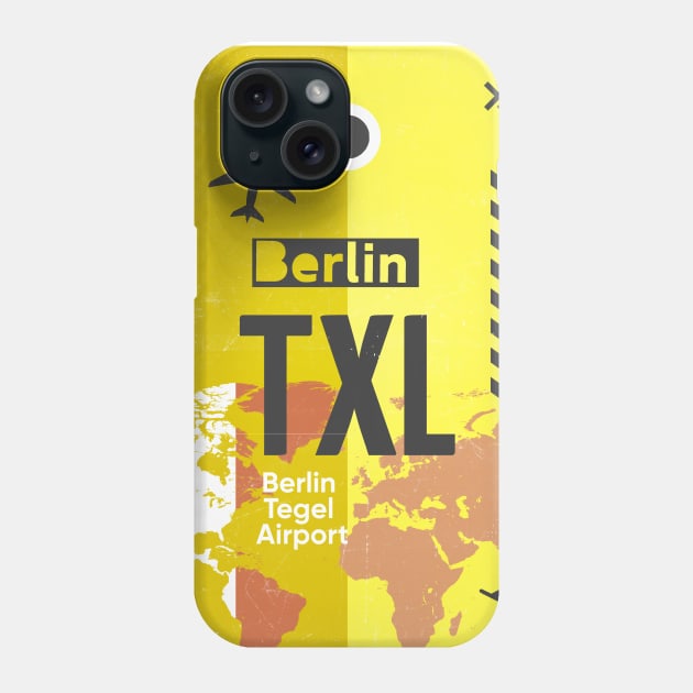 TXL BERLIN airport code Phone Case by Woohoo