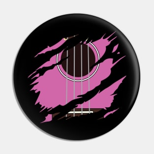 Ripped Ukulele Pink Color Pin