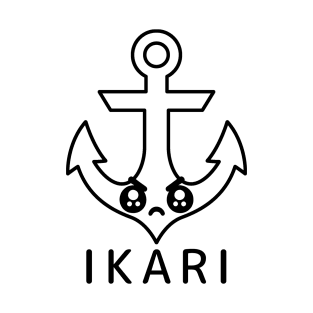 Japanese Pun Anchor/Anger "ikari" Kawaii T-Shirt