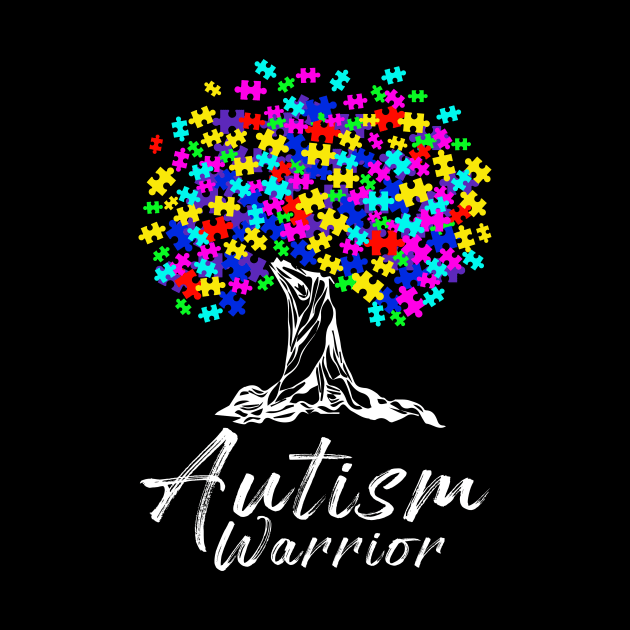 Autism Warrior Gift For Autism Awareness by Lones Eiless