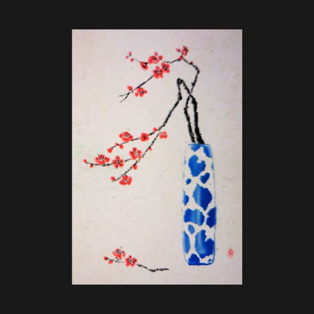 Chinese Painting of Plum Blossoms by Glitteringworld