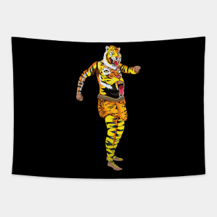 Wild Majesty - Walking Tiger Illustration Tapestry