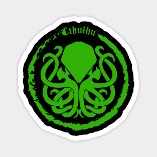 Cthulhu Logo Green Magnet