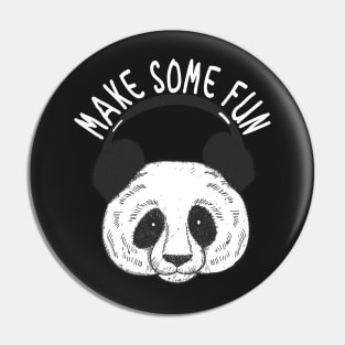 Panda Earphones Pin