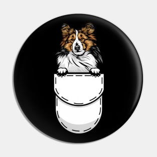 Funny Shetland Sheepdog Pocket Dog Pin