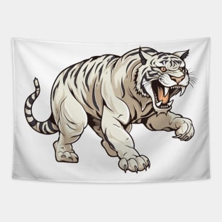 Snow Tiger Tapestry