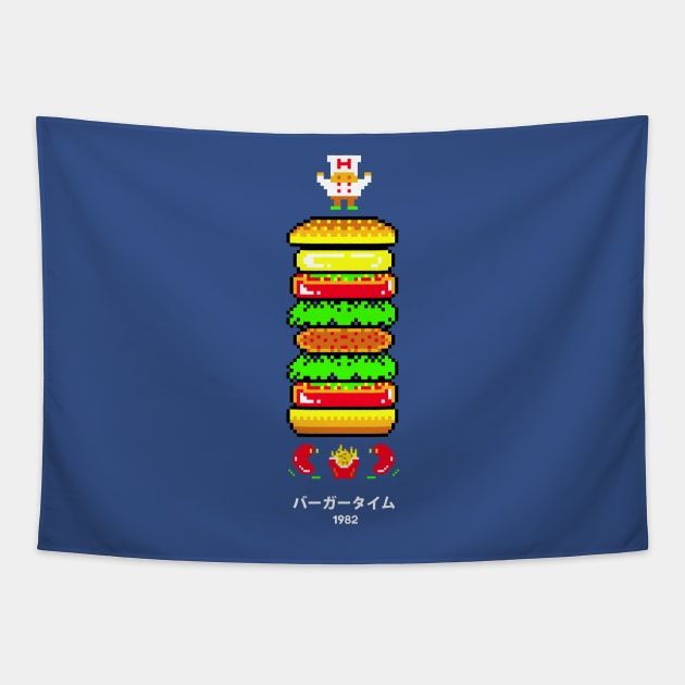 BurgerTime Tapestry by Slippytee