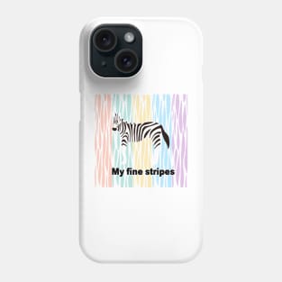 fine stripes,zebra,RAINBOW Phone Case