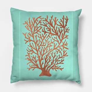 Copper Coral Pillow