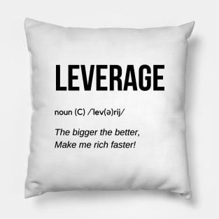 Leverage Definition (Black) Pillow