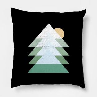 Winter Mountain Sunset Peaks Pillow