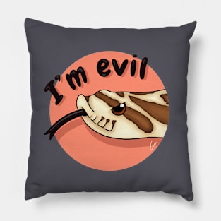 Cute Normal Western Hognose Snake, "I'm evil" Pillow