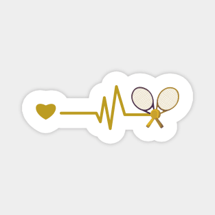 Tennis Heartbeat and Love Heart Magnet