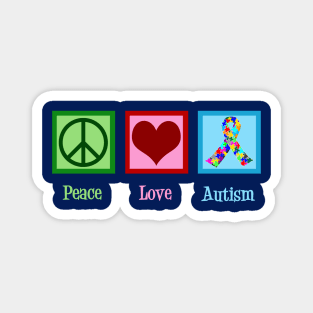 Peace Love Autism Magnet