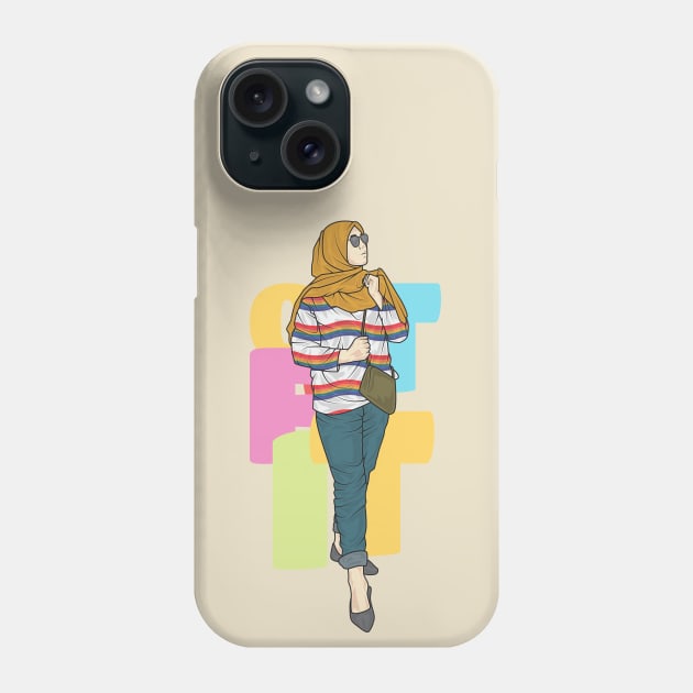 Girl In Colorfull Outfit Phone Case by crissbahari