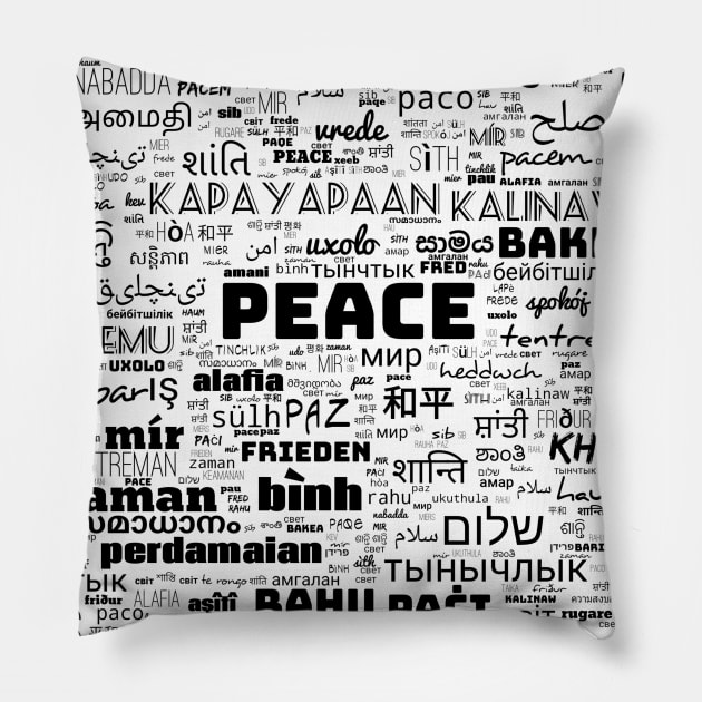 Peace for all humanity Pillow by GribouilleTherapie