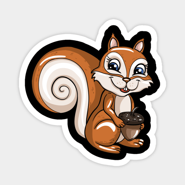 Squirrel Magnet by LetsBeginDesigns