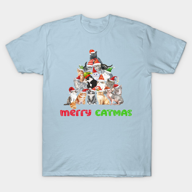 Disover Meowy Christmas Cat Lover - Christmas Cat Lover - T-Shirt