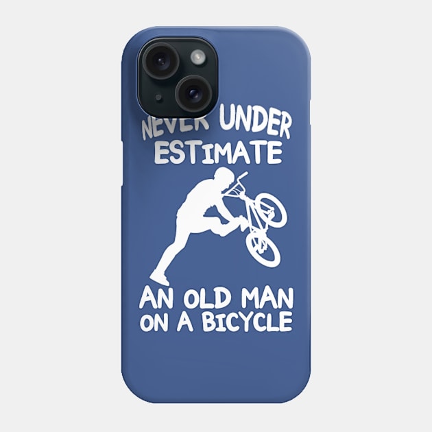 Never underestimate an old man on a bike Phone Case by aktiveaddict