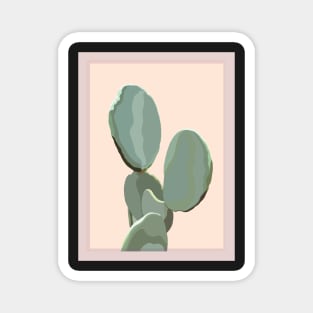 Minimalist Cactus Illustration Magnet