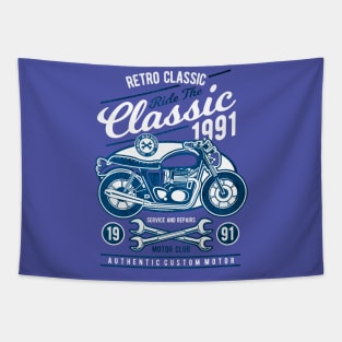 Retro Classic Motorcycle 1991 Tapestry