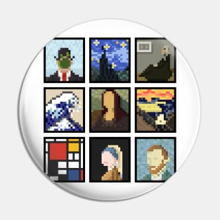 Famous Paintings pixel fan art Pin