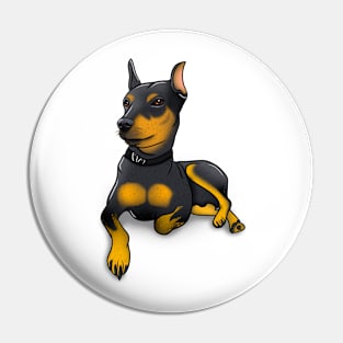 Proud Minature Pinscher (With Shadow) Pin