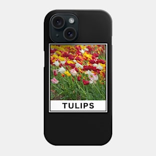 The Beauty of Colorful Tulip Flower Accompanied by a Gentle Breeze Photography Phone Case