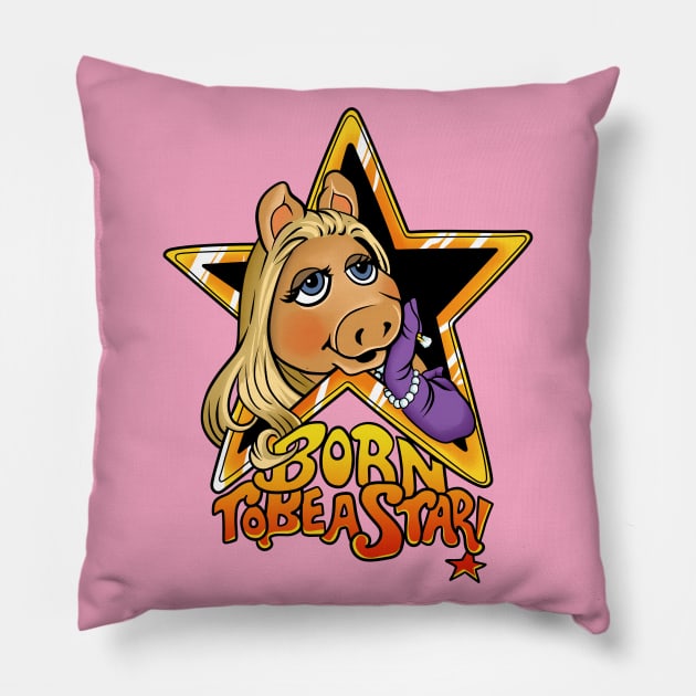 Miss piggy Pillow by OniSide