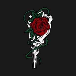 Dark Rose in Bones - Aesthetic dark lover's T-Shirt